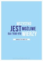 Kartka - Wszystko jest możliwe dla tego kto wierzy