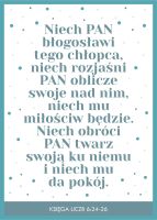 Kartka okolicznościowa z kopertą. Niech Pan błogosławi tego chłopca